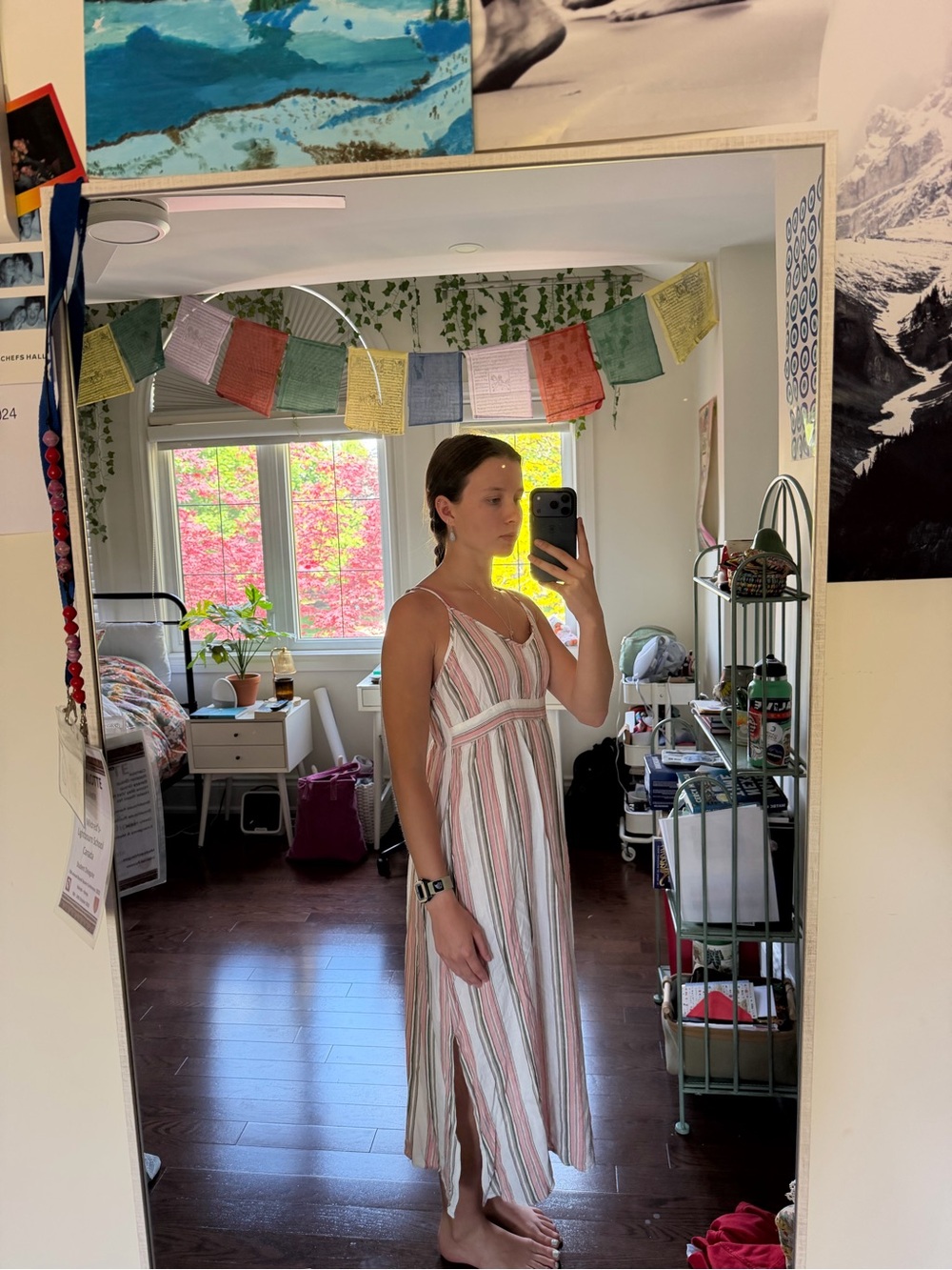 Striped flowy summer dress - Picture 2 of 3